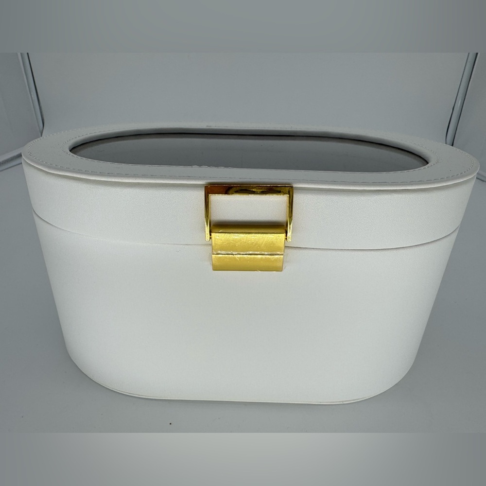 Jewelry Box with Gold Hardware | Oval | Minimalist Storage
